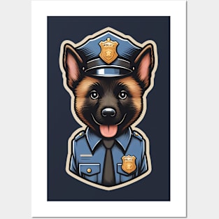 Belgian Malinois Police Posters and Art